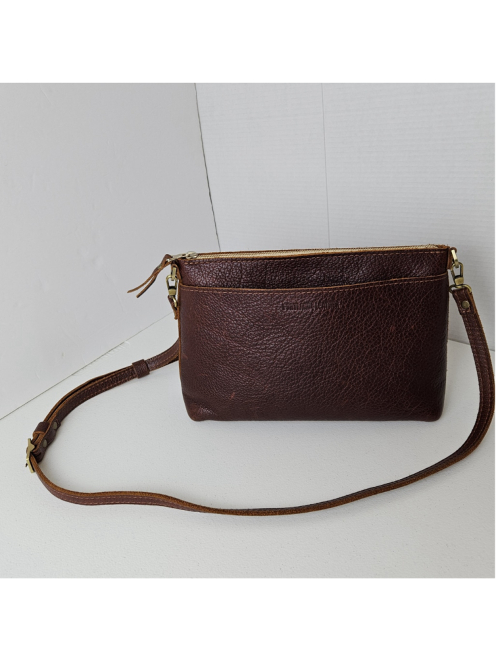 Portland Leather Poppy Large Crossbody Bag Nutmeg - Picture 6 of 14